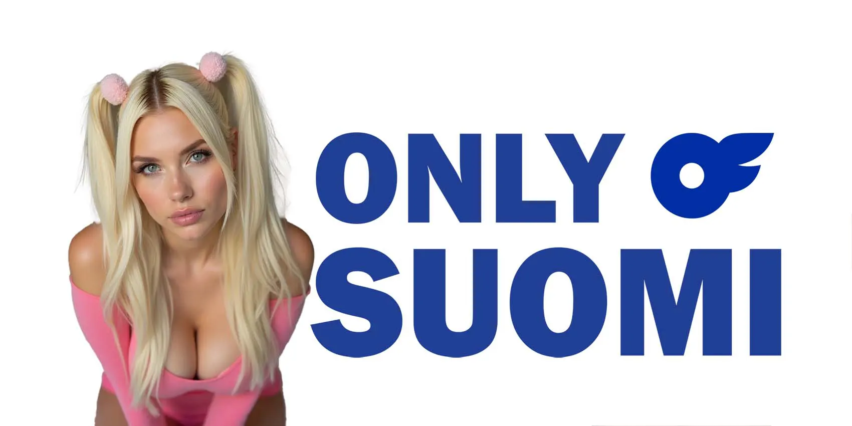 Suomalainen OnlyFans-malli, jolla on näyttävä rintavako ja bimbo-tyyli.